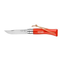 Couteau Pliant Français Baroudeur N°07 Inox Orange Manche Bois De Charme Opinel