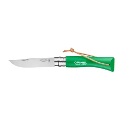 Couteau Pliant Français Baroudeur N°07 Inox Vert Prairie Manche Bois De Charme Opinel