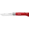 Couteau Pliant Français Baroudeur N°08 Inox Rouge Manche Bois Opinel