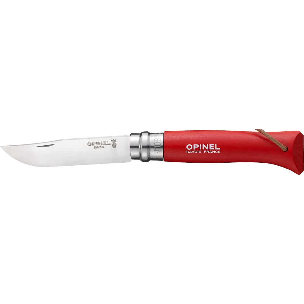 Couteau Pliant Français Baroudeur N°08 Inox Rouge Manche Bois Opinel 1 Couteau Pliant Français Baroudeur N°08 Inox Rouge Manche Bois Opinel