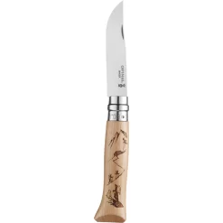 Couteau Pliant Français N°08 Sport Rando Manche Hêtre Opinel