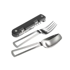 Couteau Pliant Multi-fonctions Baroudeur Noir Manche ABS TBOUTDOOR