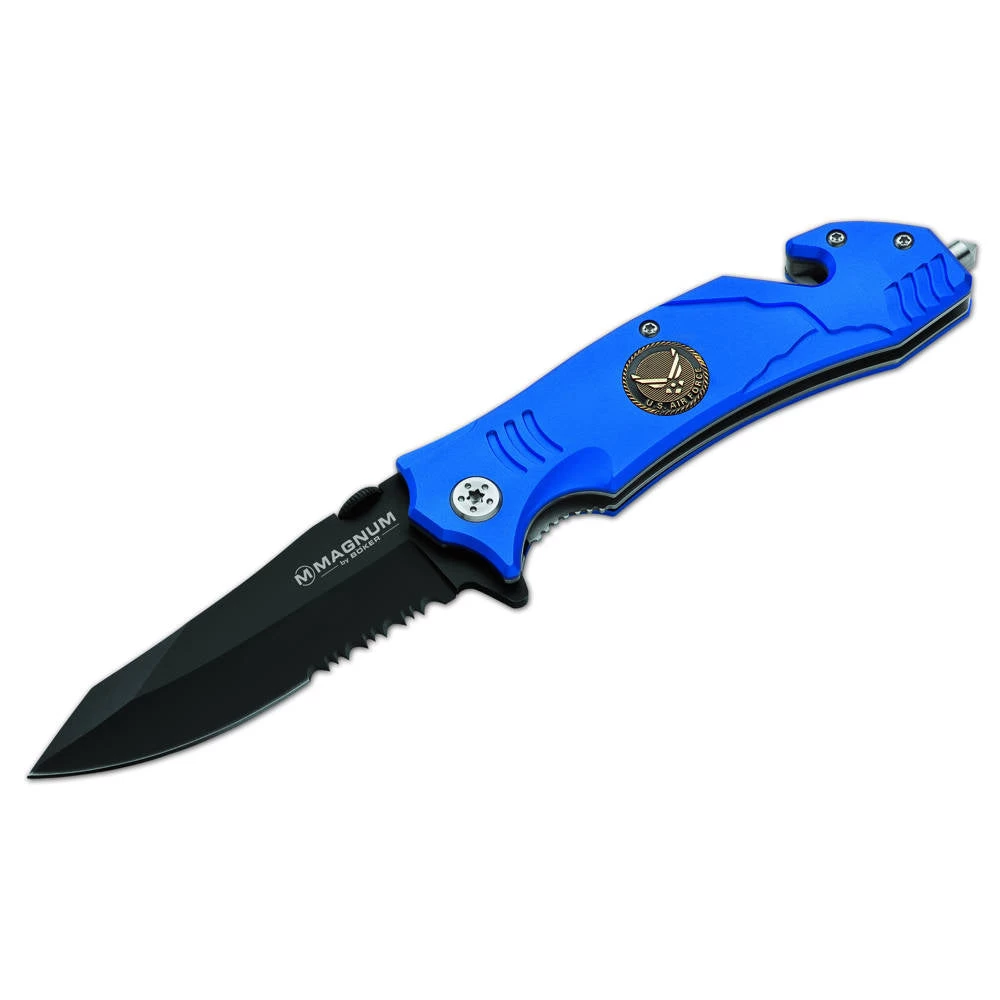 Couteau De Poche Air Force Rescue Manche Aluminium Boker Magnum 1 Couteau De Poche Air Force Rescue Manche Aluminium Boker Magnum