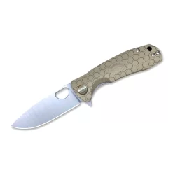 Couteau De Poche Flipper D2 Large Tan Manche FRN Honey Badger