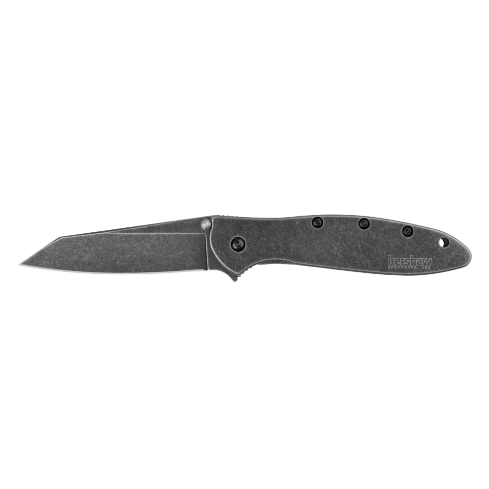 Couteau De Poche Random Leek Blackwash Manche Acier Kershaw 1 Couteau De Poche Random Leek Blackwash Manche Acier Kershaw