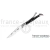 Couteau Laguiole En Corne Noire - Tire Bouchon