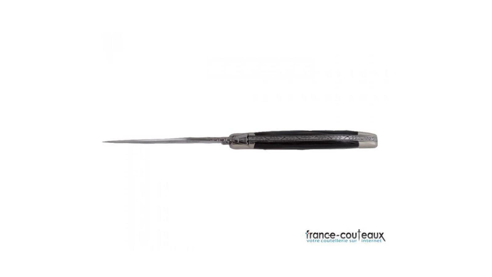 Couteau Laguiole Flammécorne Noire G. David 2 Couteau Laguiole Flammécorne Noire G. David – Image 2