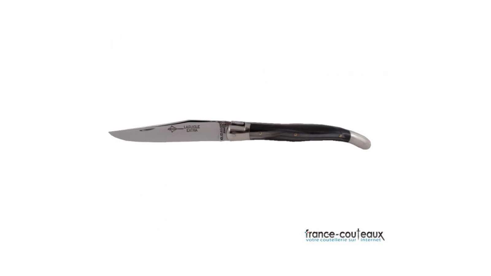 Couteau Laguiole Flammécorne Noire G. David 1 Couteau Laguiole Flammécorne Noire G. David