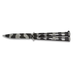 Couteau Papillon Albainox 02077 Gris Et Noir