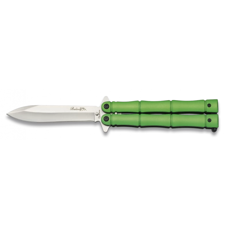 Couteau Papillon Albainox Balisong Manche Vert 1 Couteau Papillon Albainox Balisong Manche Vert