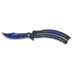 Couteau Papillon Albainox Colorful Bleu Et Noir