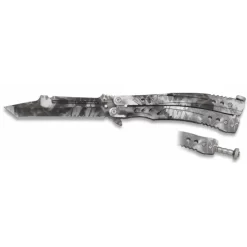 Couteau Papillon Albainox Phyton Noir Lame 105mm