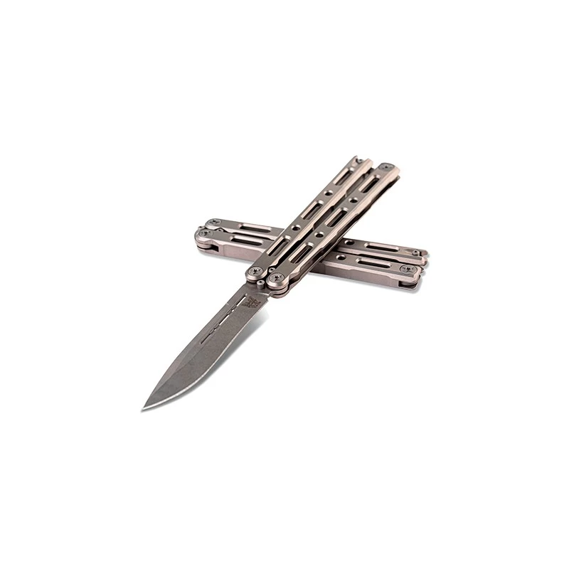 Couteau Papillon Benchmade Billet Ti Balisong 2 Couteau Papillon Benchmade Billet Ti Balisong – Image 2