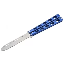 Couteau Papillon D'entraînement Max Knives P33B Manche Alu Bleu