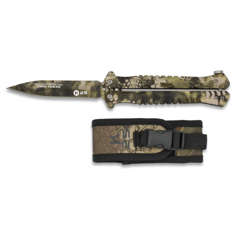 Couteau Papillon K25 Phyton Camo Sable 02132 1 Couteau Papillon K25 Phyton Camo Sable 02132