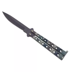 Couteau Papillon Keen Blades - Manche Camouflage 12.5cm à Trous