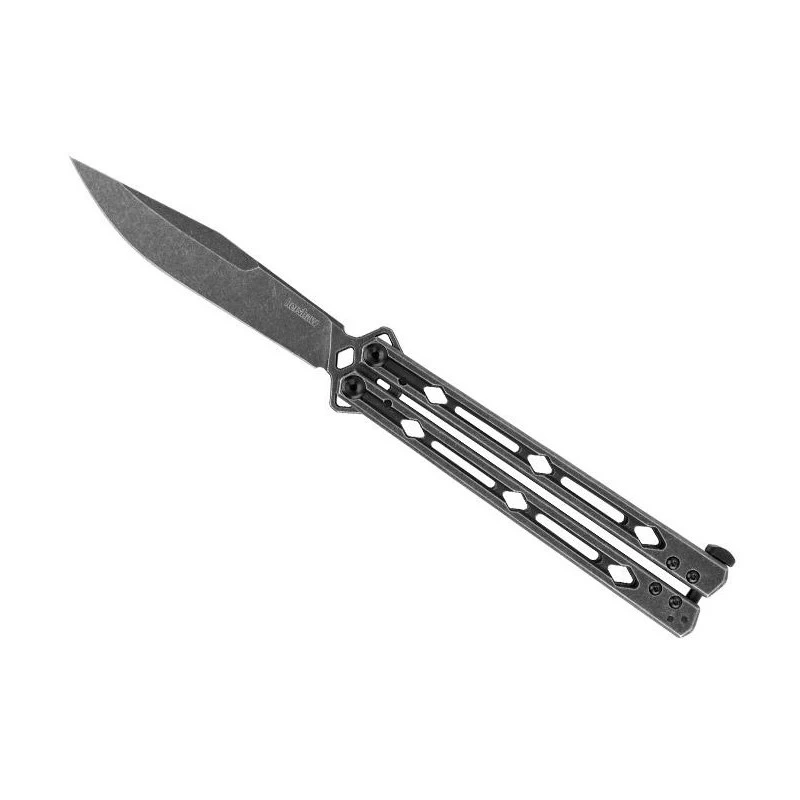 Couteau Papillon Kershaw Lucha Blackwash 1 Couteau Papillon Kershaw Lucha Blackwash