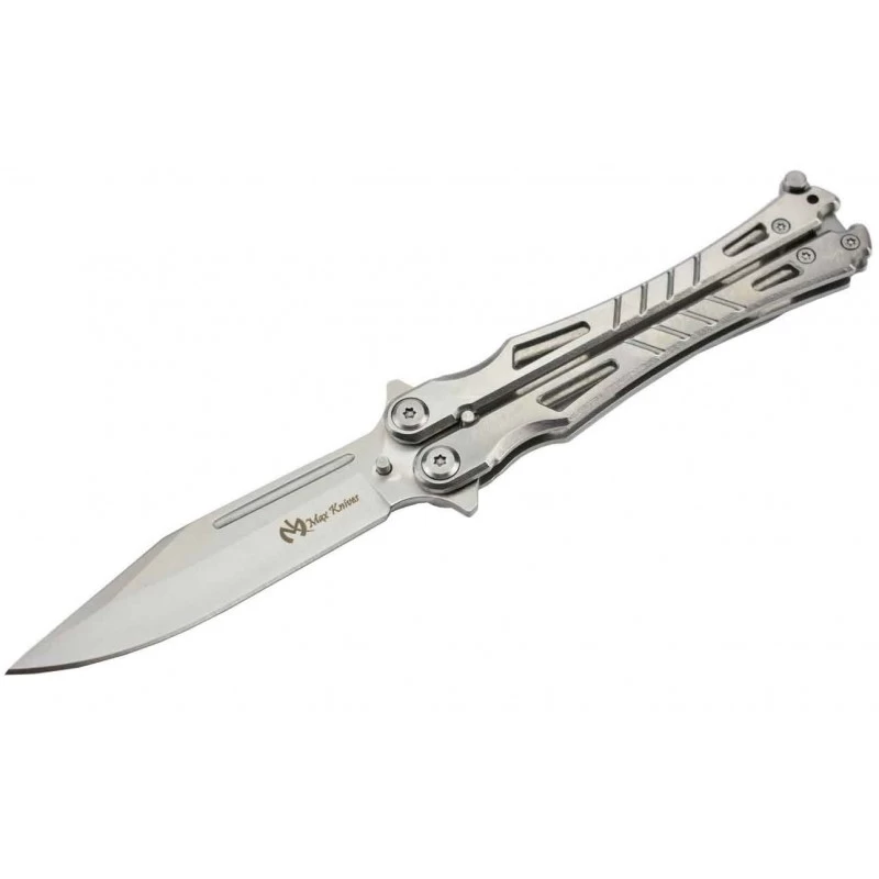 Couteau Papillon Max Knives P35S En Acier Finition Silver 1 Couteau Papillon Max Knives P35S En Acier Finition Silver
