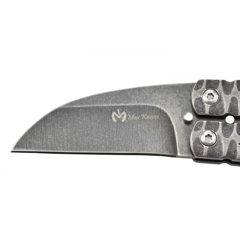 Couteau Papillon Max Knives P42 Acier Stonewash 2 Couteau Papillon Max Knives P42 Acier Stonewash – Image 2