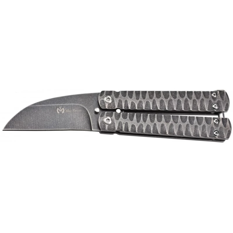 Couteau Papillon Max Knives P42 Acier Stonewash 1 Couteau Papillon Max Knives P42 Acier Stonewash