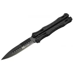 Couteau Papillon Max Knives P48 3Cr13 Aluminium Anodisé Noir