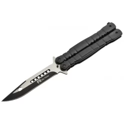 Couteau Papillon Max Knives P49 3Cr13 Aluminium Anodisé Noir