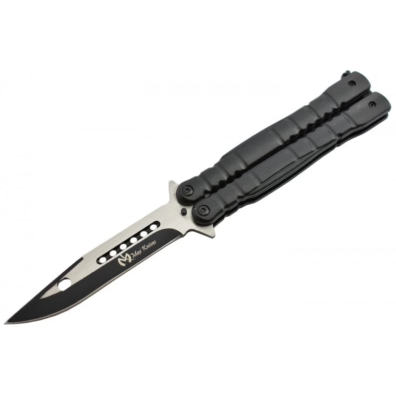 Couteau Papillon Max Knives P49 3Cr13 Aluminium Anodisé Noir 1 Couteau Papillon Max Knives P49 3Cr13 Aluminium Anodisé Noir