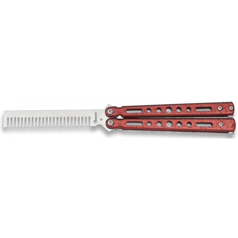 Couteau Papillon Peigne Rouge 1 Couteau Papillon Peigne Rouge
