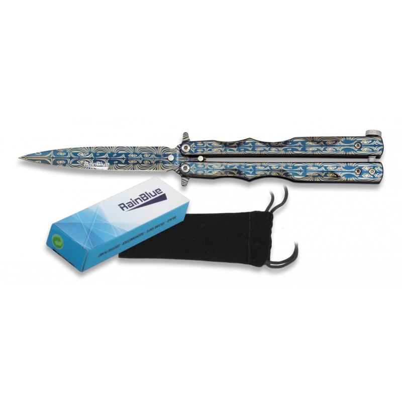 Couteau Papillon Rainblue Laser 02140 1 Couteau Papillon Rainblue Laser 02140