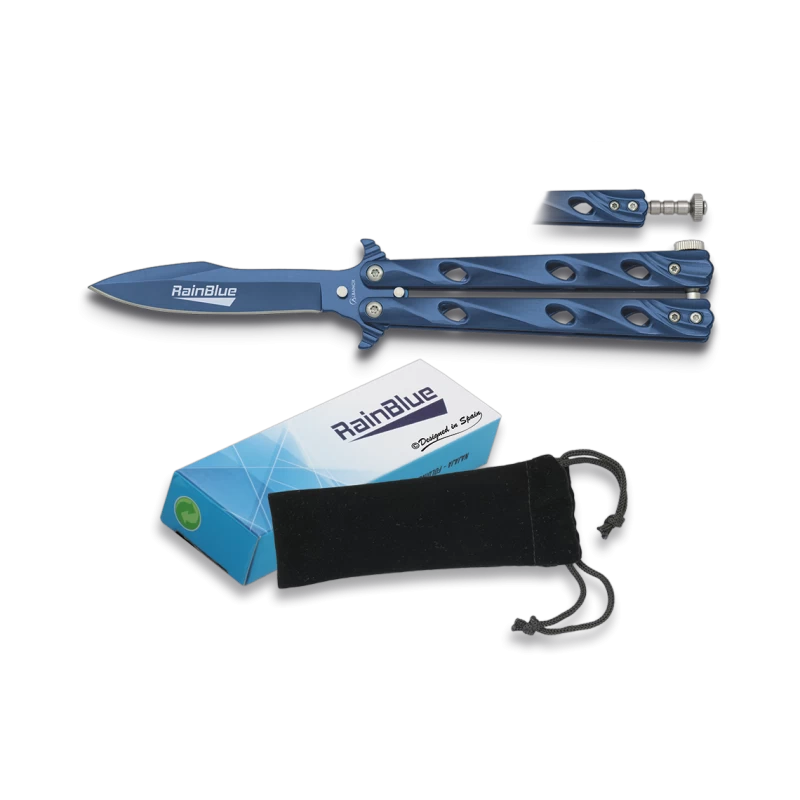 Couteau Papillon Rainblue Twister 02114 1 Couteau Papillon Rainblue Twister 02114
