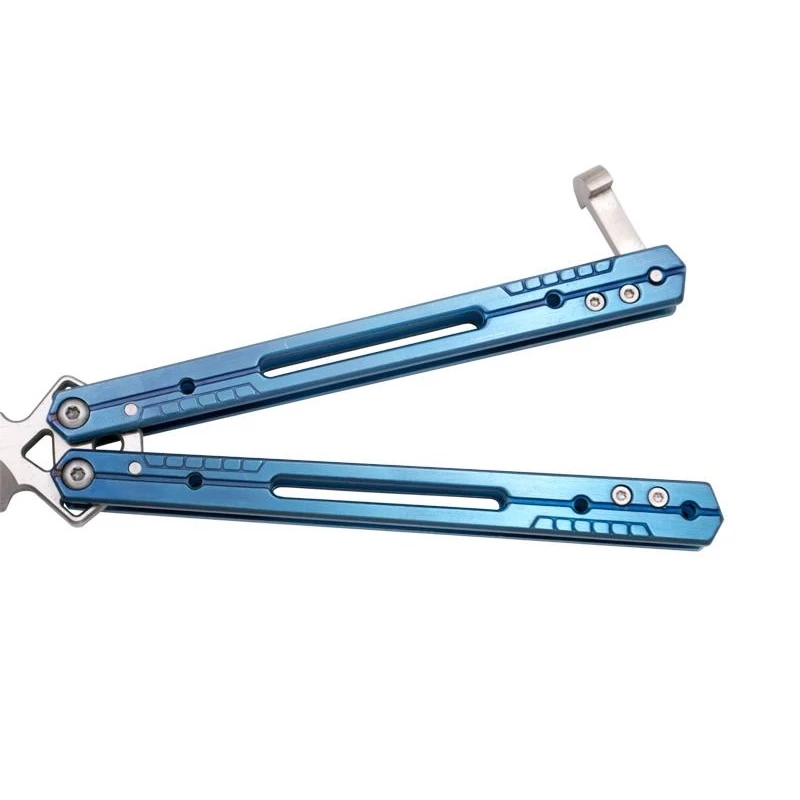 Couteau Papillon Third Bleu 13cm Inox Satiné - K2920A 3 Couteau Papillon Third Bleu 13cm Inox Satiné - K2920A – Image 3