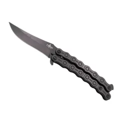 Couteau Papillon Third Chaine 13.5cm Inox Noir