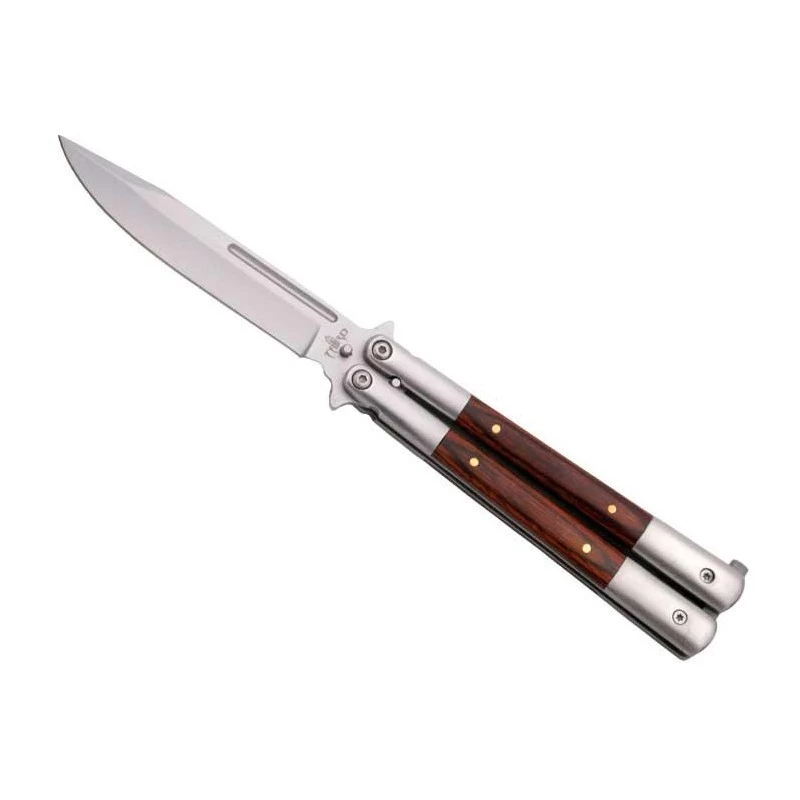 Couteau Papillon Third Inox/pakka 13cm Inox Mat 1 Couteau Papillon Third Inox/pakka 13cm Inox Mat