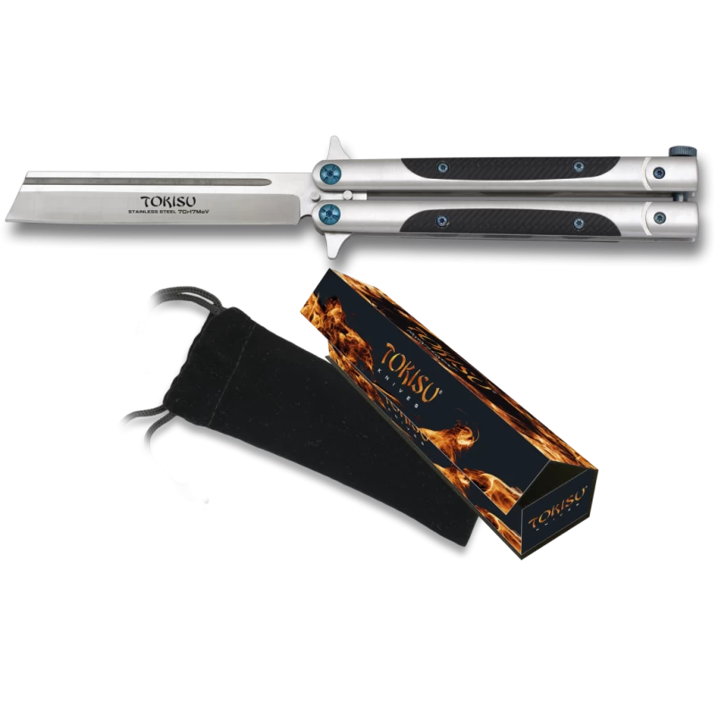 Couteau Papillon Tokisu 02174 Lame Droite 10cm 1 Couteau Papillon Tokisu 02174 Lame Droite 10cm
