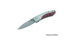 Couteau Pliant Herbertz Damas 71 Couches Manche Insert De Ronce