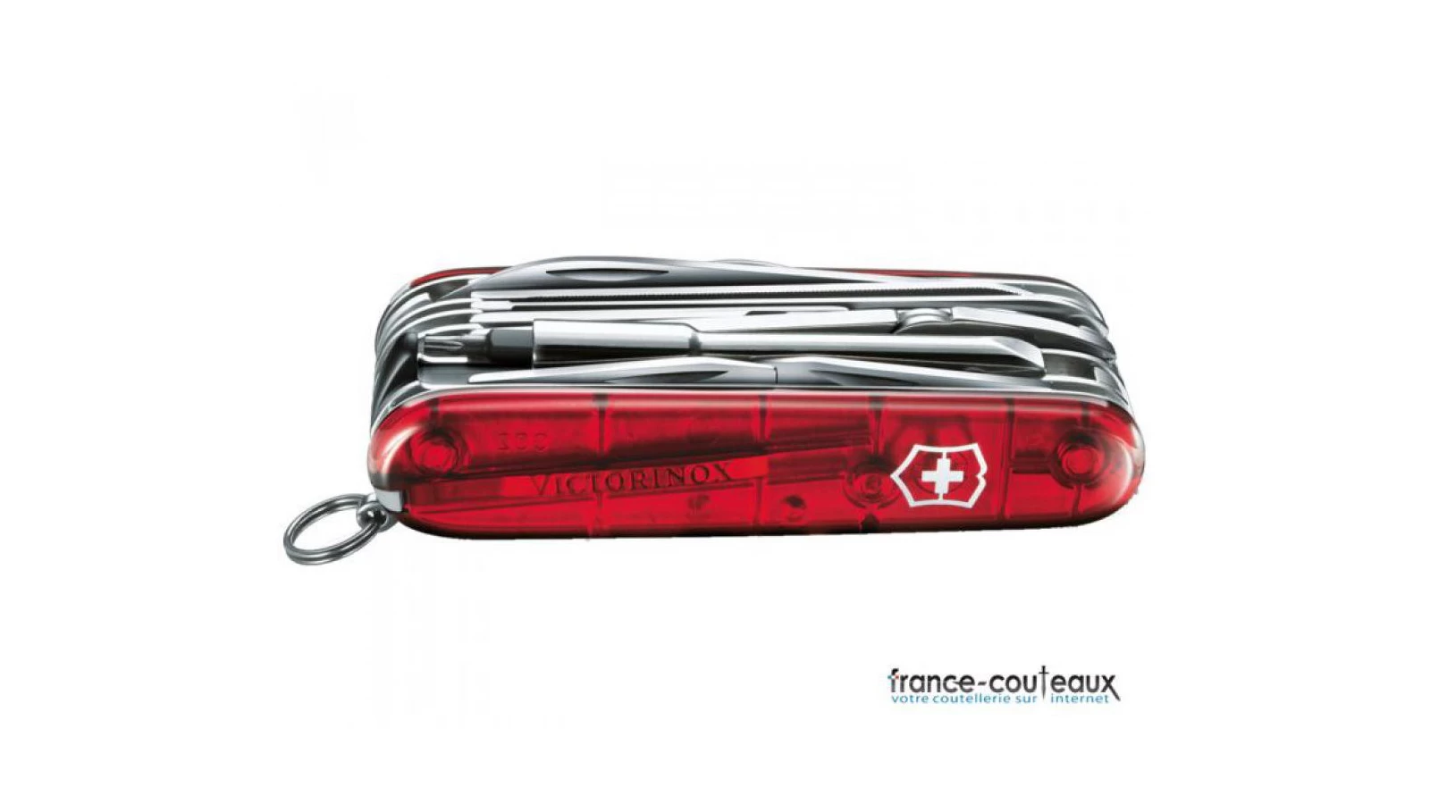 Couteau Suisse Victorinox - Cyber 41 Outils - Rouge Transparent 2 Couteau Suisse Victorinox - Cyber 41 Outils - Rouge Transparent – Image 2