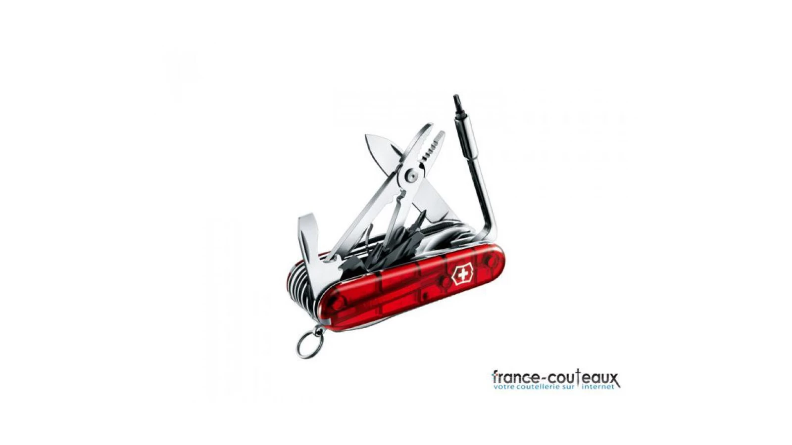 Couteau Suisse Victorinox - Cyber 41 Outils - Rouge Transparent 1 Couteau Suisse Victorinox - Cyber 41 Outils - Rouge Transparent