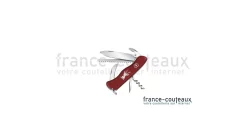Couteau Suisse Victorinox Hunter Manche Rouge Avec Motif Chevreuil
