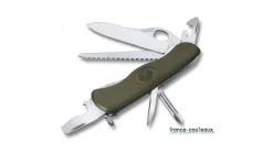 Couteau Suisse Victorinox Vert Soldat Armée Allemande One Hand