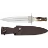 Dague De Chasse Albainox Lame 23,5cm Manche Bois De Cerf