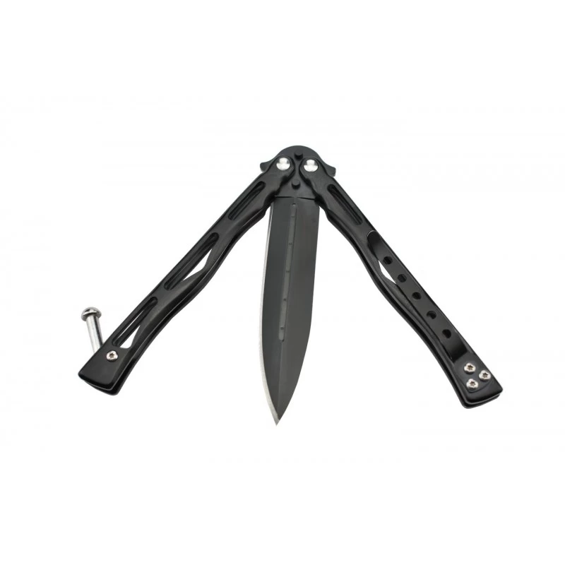 Max Knives P38B - Couteau Papillon Acier Inox Noir 5 Max Knives P38B - Couteau Papillon Acier Inox Noir – Image 5