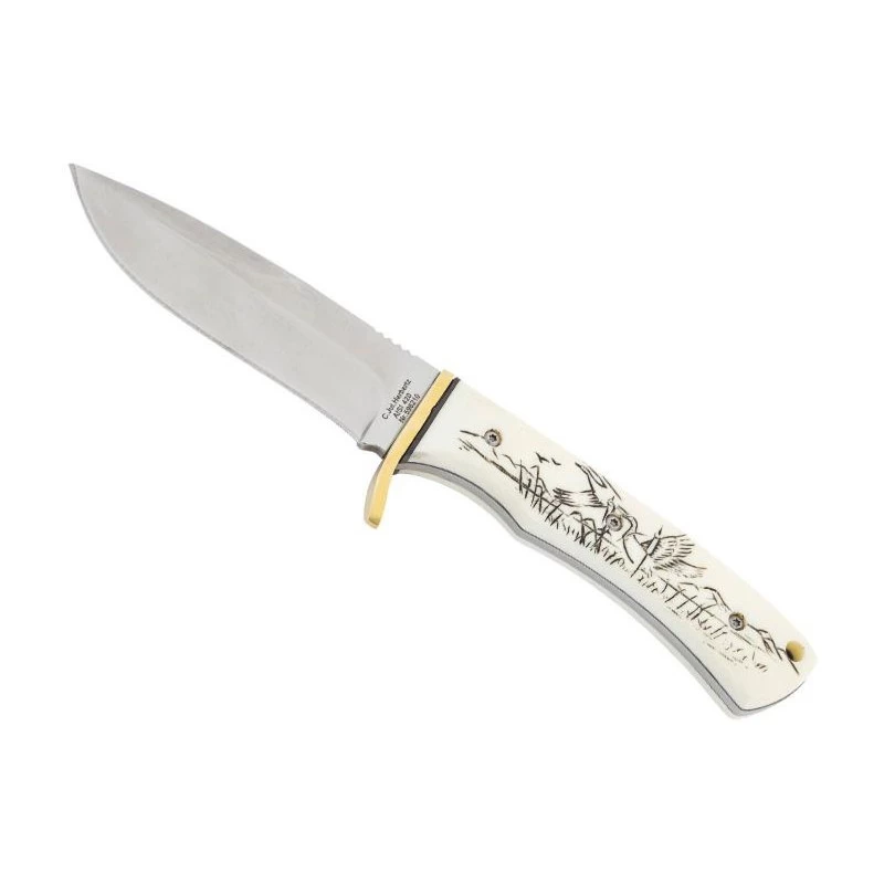Poignard Herbertz Ivoirine Motif Canard 10cm Inox 1 Poignard Herbertz Ivoirine Motif Canard 10cm Inox